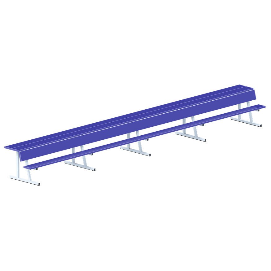 Jaypro Sports Outdoor Player Benches - Portable - Player Bench with Seat Back and Shelf - 27', Powder Coated (PBS - 90PC) - SchoolOutlet
