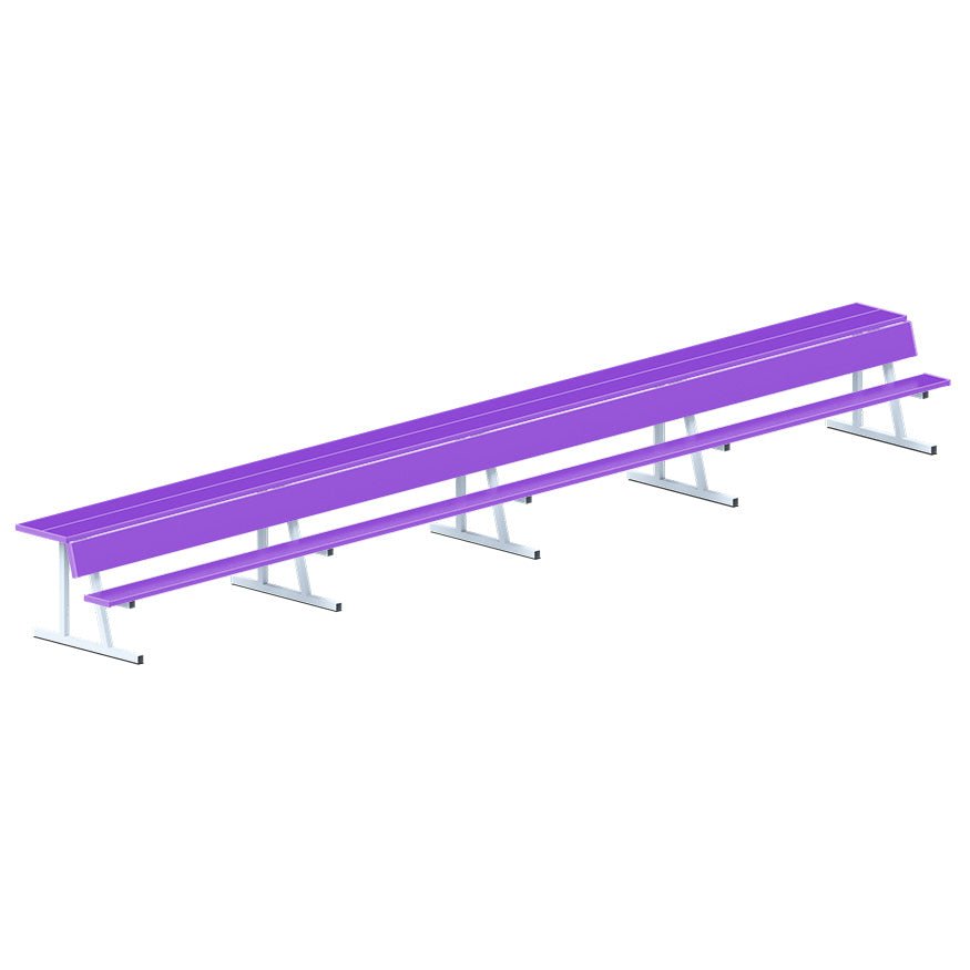 Jaypro Sports Outdoor Player Benches - Portable - Player Bench with Seat Back and Shelf - 27', Powder Coated (PBS - 90PC) - SchoolOutlet