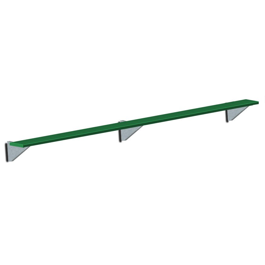 Jaypro Sports Outdoor Player Benches - Player Bench - Wall - Mounted - 15', Powder Coated (PBW - 15PC) - SchoolOutlet