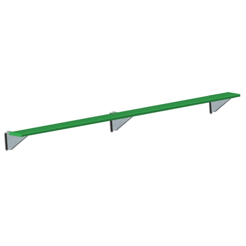 Jaypro Sports Outdoor Player Benches - Player Bench - Wall - Mounted - 15', Powder Coated (PBW - 15PC) - SchoolOutlet