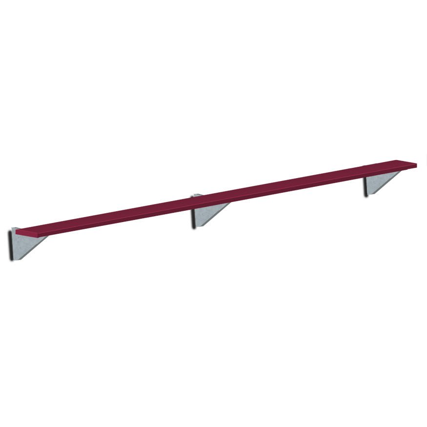 Jaypro Sports Outdoor Player Benches - Player Bench - Wall - Mounted - 15', Powder Coated (PBW - 15PC) - SchoolOutlet