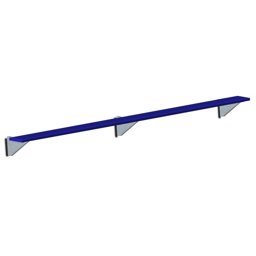Jaypro Sports Outdoor Player Benches - Player Bench - Wall - Mounted - 15', Powder Coated (PBW - 15PC) - SchoolOutlet
