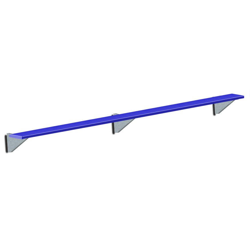 Jaypro Sports Outdoor Player Benches - Player Bench - Wall - Mounted - 15', Powder Coated (PBW - 15PC) - SchoolOutlet