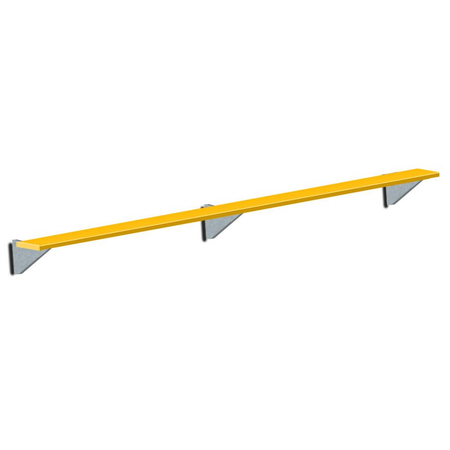 Jaypro Sports Outdoor Player Benches - Player Bench - Wall - Mounted - 15', Powder Coated (PBW - 15PC) - SchoolOutlet