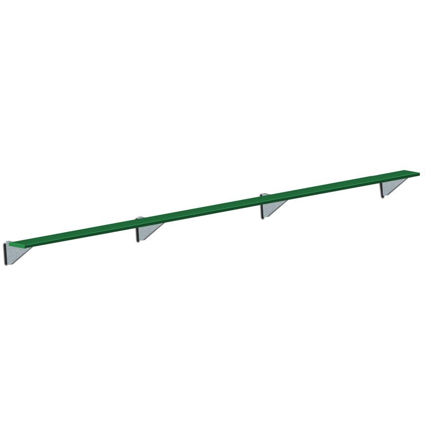 Jaypro Sports Outdoor Player Benches - Player Bench - Wall - Mounted - 21', Powder Coated (PBW - 5PC) - SchoolOutlet