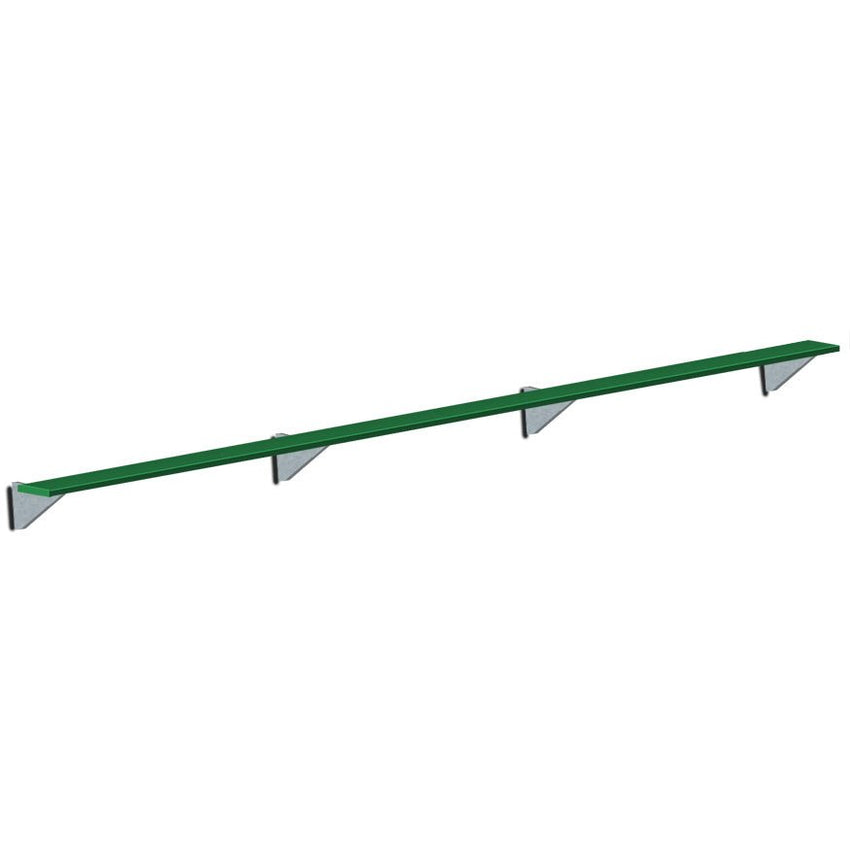 Jaypro Sports Outdoor Player Benches - Player Bench - Wall - Mounted - 21', Powder Coated (PBW - 5PC) - SchoolOutlet