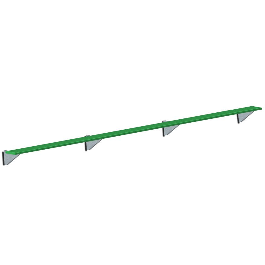 Jaypro Sports Outdoor Player Benches - Player Bench - Wall - Mounted - 21', Powder Coated (PBW - 5PC) - SchoolOutlet