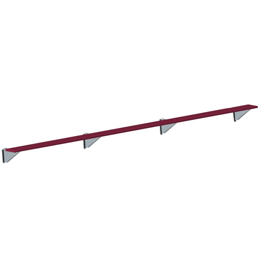 Jaypro Sports Outdoor Player Benches - Player Bench - Wall - Mounted - 21', Powder Coated (PBW - 5PC) - SchoolOutlet