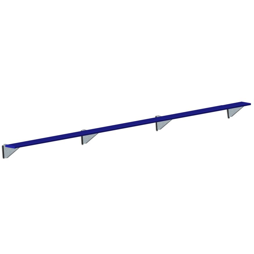 Jaypro Sports Outdoor Player Benches - Player Bench - Wall - Mounted - 21', Powder Coated (PBW - 5PC) - SchoolOutlet