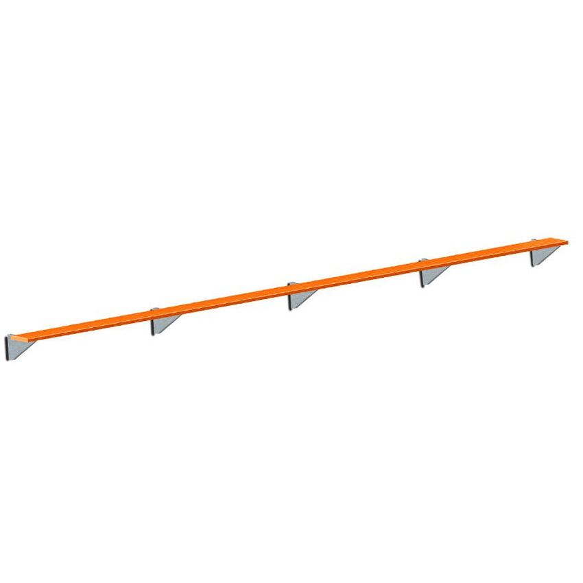 Jaypro Sports Outdoor Player Benches - Player Bench - Wall - Mounted - 21', Powder Coated (PBW - 5PC) - SchoolOutlet