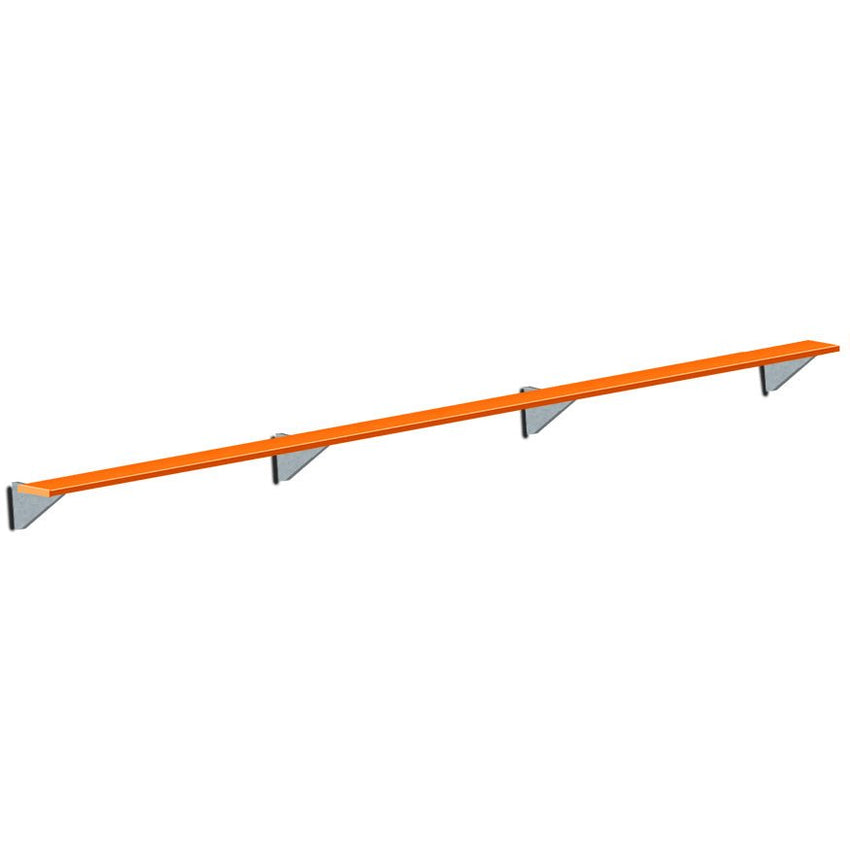 Jaypro Sports Outdoor Player Benches - Player Bench - Wall - Mounted - 21', Powder Coated (PBW - 5PC) - SchoolOutlet