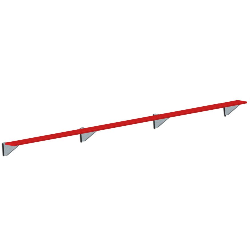Jaypro Sports Outdoor Player Benches - Player Bench - Wall - Mounted - 21', Powder Coated (PBW - 5PC) - SchoolOutlet