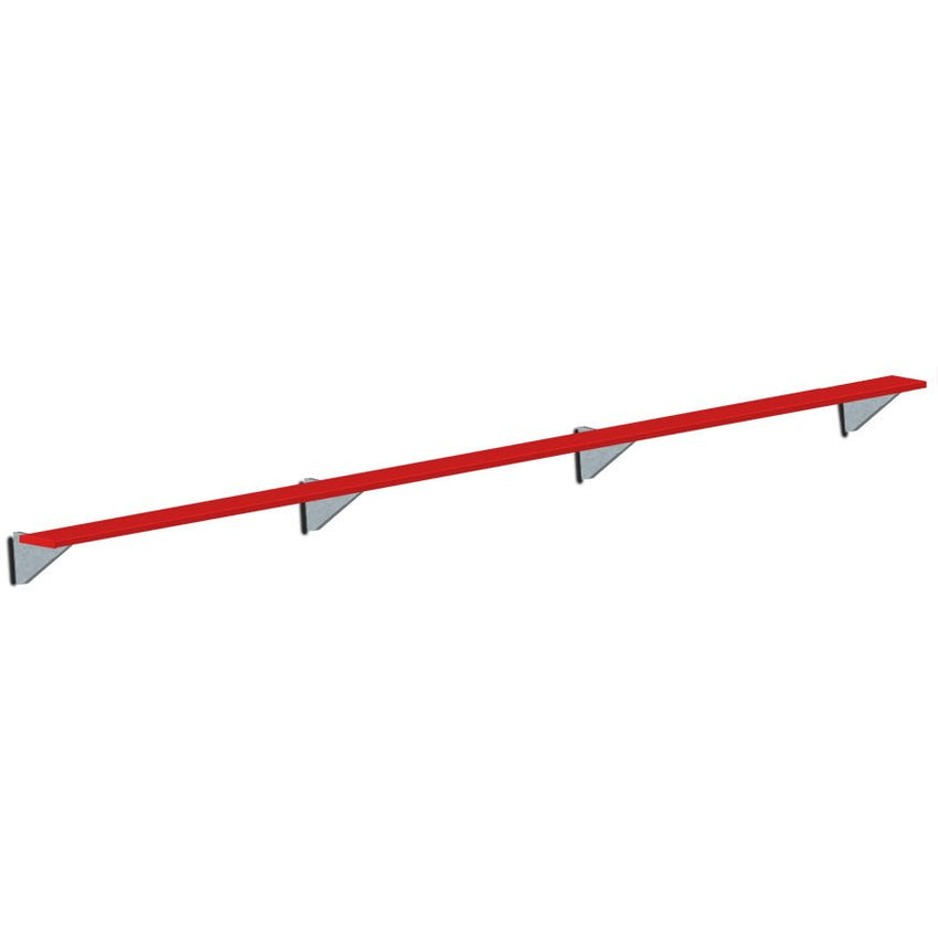 Jaypro Sports Outdoor Player Benches - Player Bench - Wall - Mounted - 21', Powder Coated (PBW - 5PC) - SchoolOutlet