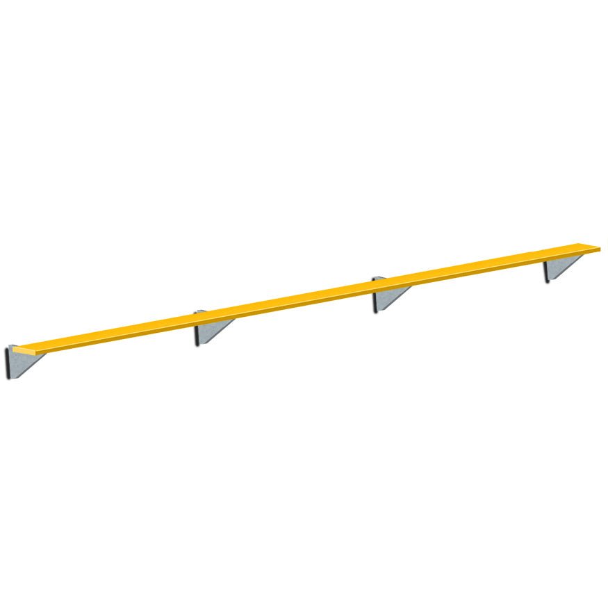 Jaypro Sports Outdoor Player Benches - Player Bench - Wall - Mounted - 21', Powder Coated (PBW - 5PC) - SchoolOutlet