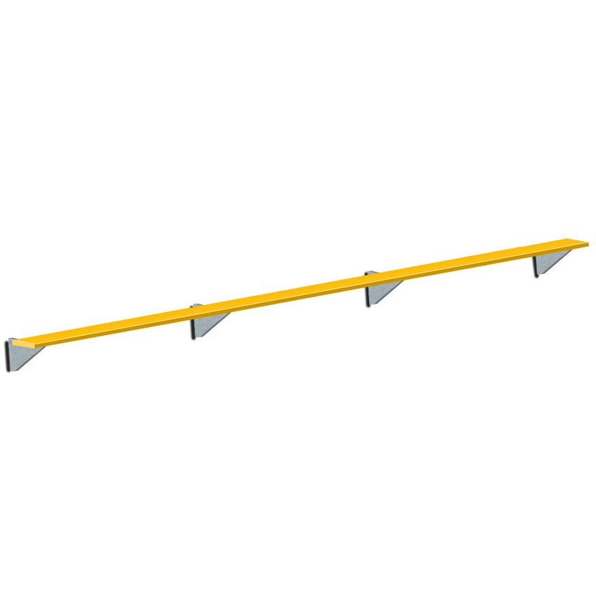 Jaypro Sports Outdoor Player Benches - Player Bench - Wall - Mounted - 21', Powder Coated (PBW - 5PC) - SchoolOutlet