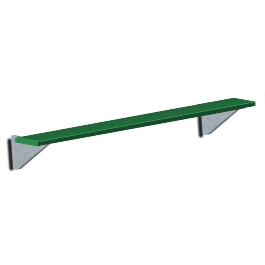 Jaypro Sports Outdoor Player Benches - Player Bench - Wall - Mounted - 7.5', Powder Coated (PBW - 75PC) - SchoolOutlet