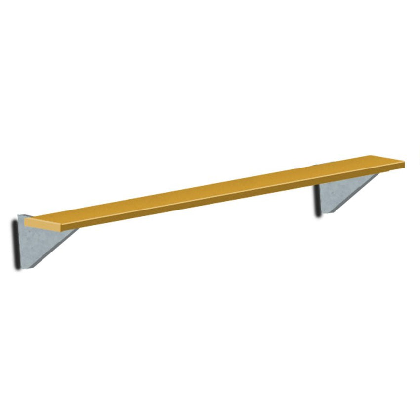 Jaypro Sports Outdoor Player Benches - Player Bench - Wall - Mounted - 7.5', Powder Coated (PBW - 75PC) - SchoolOutlet