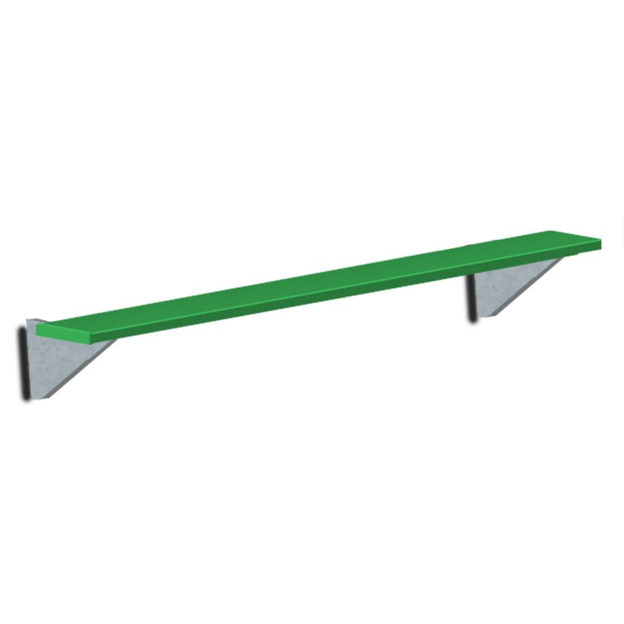 Jaypro Sports Outdoor Player Benches - Player Bench - Wall - Mounted - 7.5', Powder Coated (PBW - 75PC) - SchoolOutlet