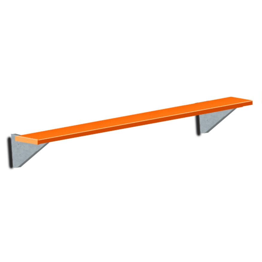 Jaypro Sports Outdoor Player Benches - Player Bench - Wall - Mounted - 7.5', Powder Coated (PBW - 75PC) - SchoolOutlet