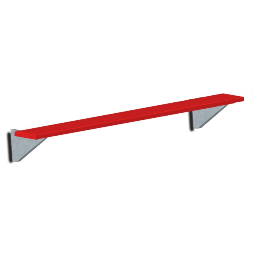 Jaypro Sports Outdoor Player Benches - Player Bench - Wall - Mounted - 7.5', Powder Coated (PBW - 75PC) - SchoolOutlet