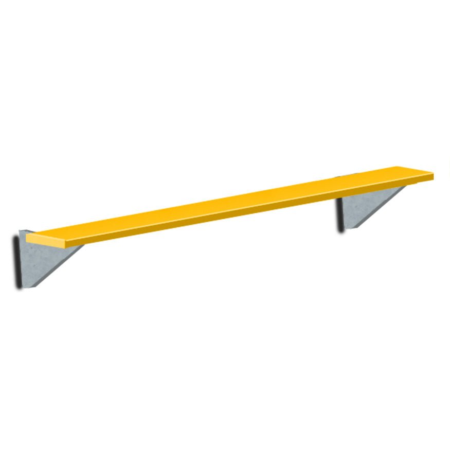 Jaypro Sports Outdoor Player Benches - Player Bench - Wall - Mounted - 7.5', Powder Coated (PBW - 75PC) - SchoolOutlet
