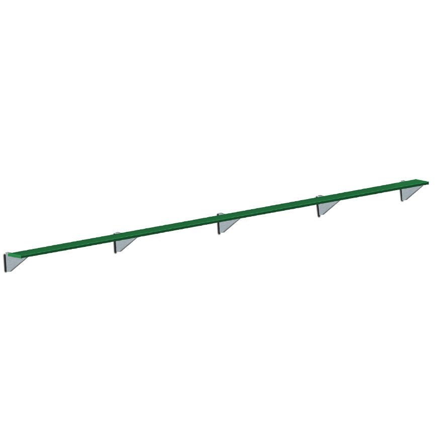 Jaypro Sports Outdoor Player Benches - Player Bench - Wall - Mounted - 27', Powder Coated (PBW - 95PC) - SchoolOutlet