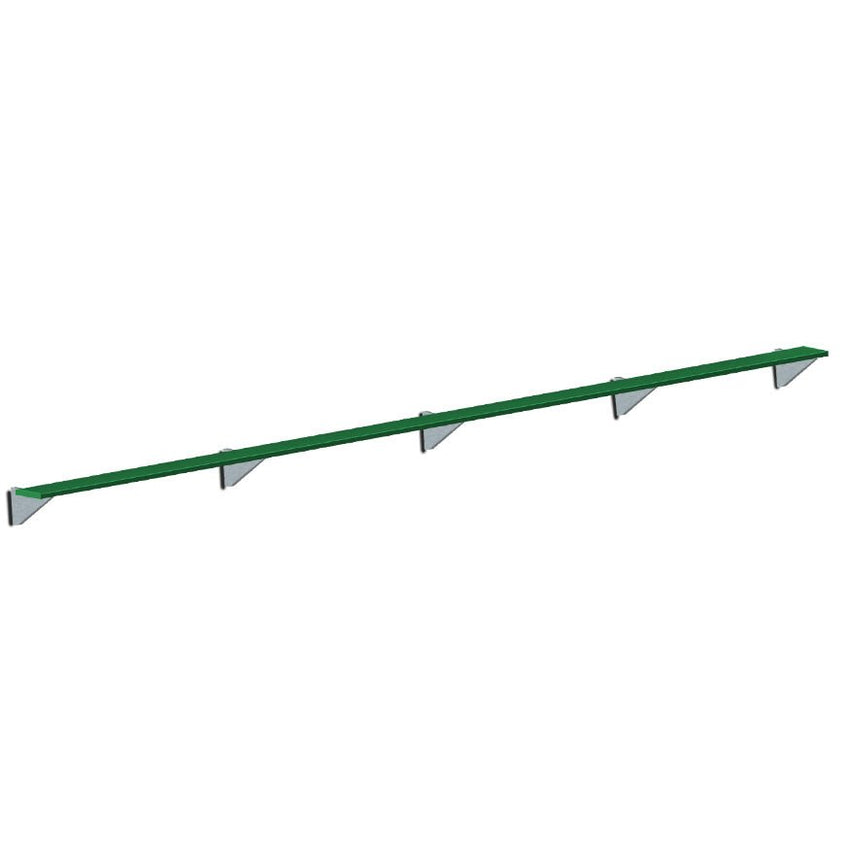 Jaypro Sports Outdoor Player Benches - Player Bench - Wall - Mounted - 27', Powder Coated (PBW - 95PC) - SchoolOutlet