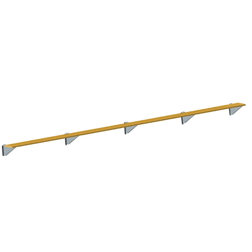 Jaypro Sports Outdoor Player Benches - Player Bench - Wall - Mounted - 27', Powder Coated (PBW - 95PC) - SchoolOutlet