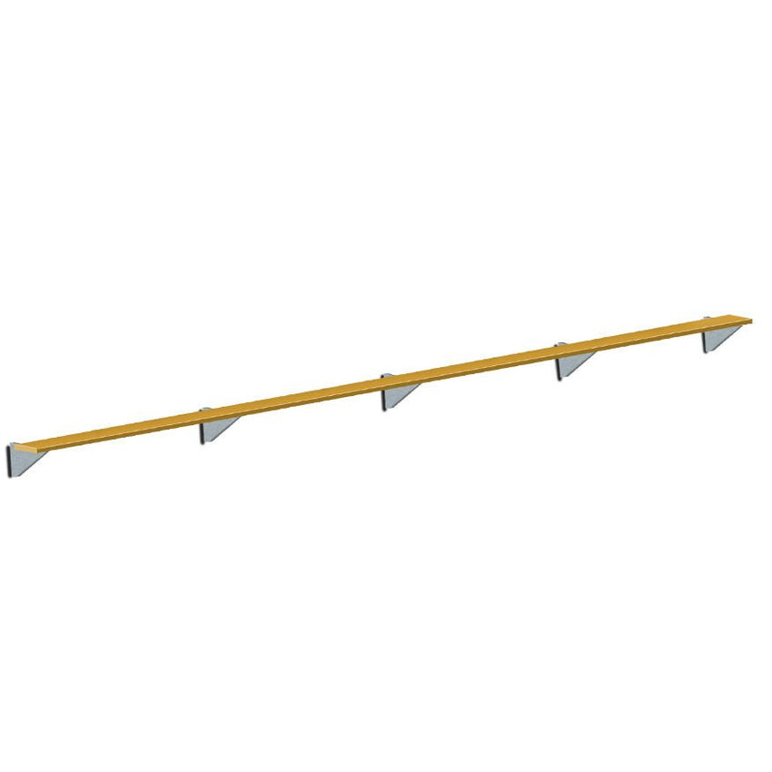 Jaypro Sports Outdoor Player Benches - Player Bench - Wall - Mounted - 27', Powder Coated (PBW - 95PC) - SchoolOutlet