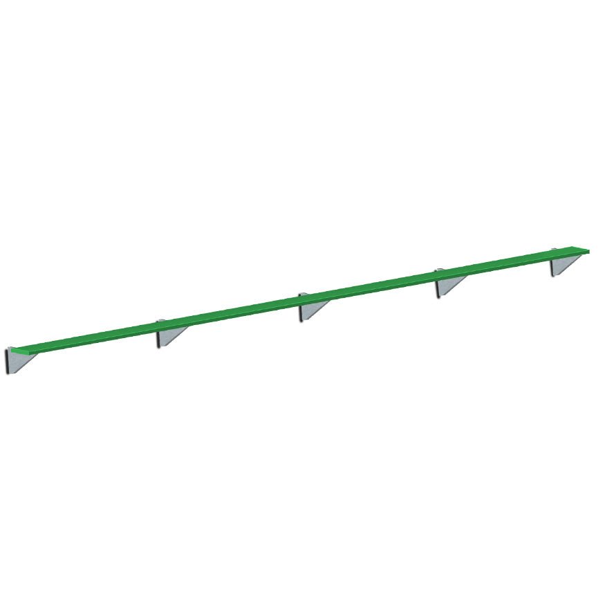 Jaypro Sports Outdoor Player Benches - Player Bench - Wall - Mounted - 27', Powder Coated (PBW - 95PC) - SchoolOutlet