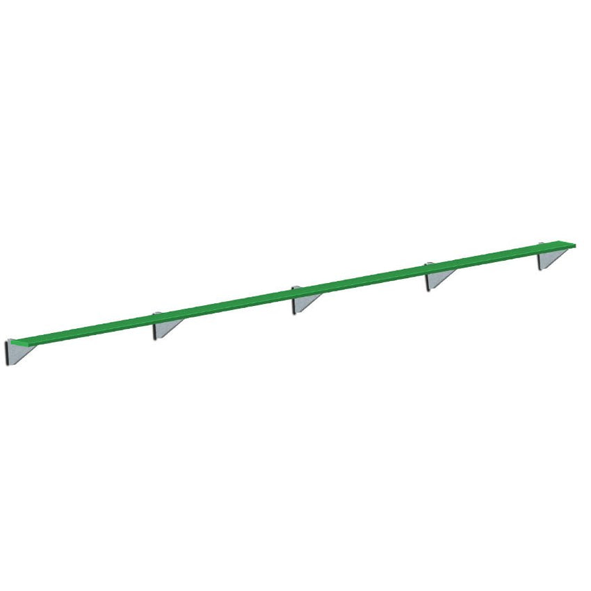 Jaypro Sports Outdoor Player Benches - Player Bench - Wall - Mounted - 27', Powder Coated (PBW - 95PC) - SchoolOutlet