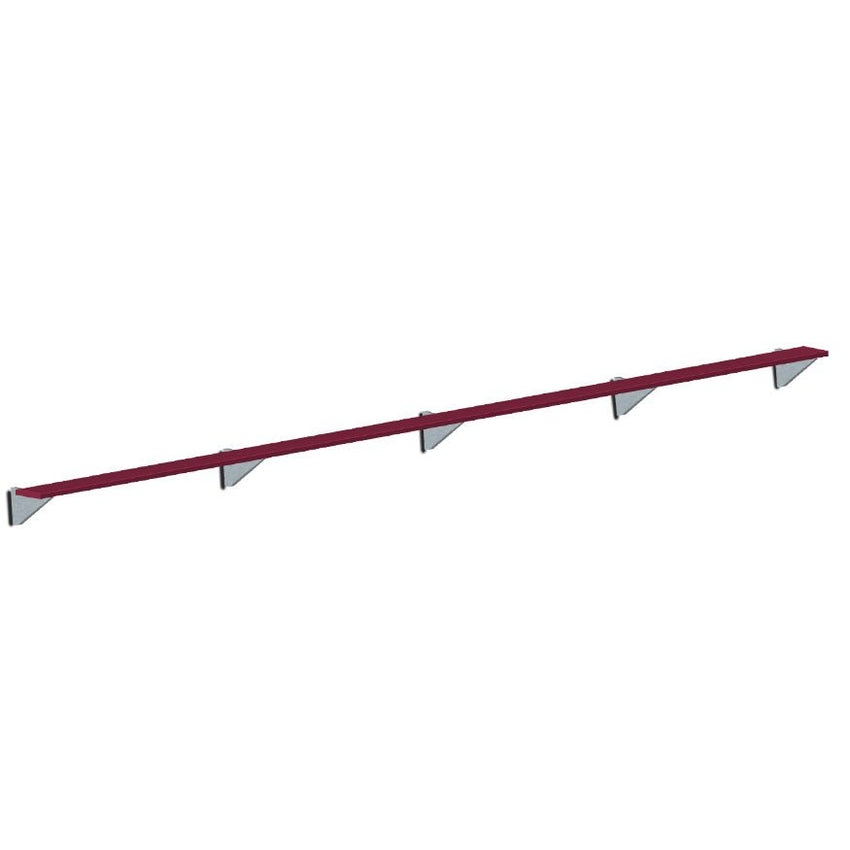 Jaypro Sports Outdoor Player Benches - Player Bench - Wall - Mounted - 27', Powder Coated (PBW - 95PC) - SchoolOutlet