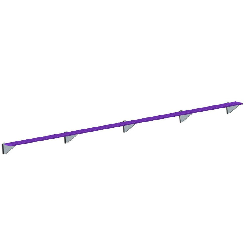 Jaypro Sports Outdoor Player Benches - Player Bench - Wall - Mounted - 27', Powder Coated (PBW - 95PC) - SchoolOutlet