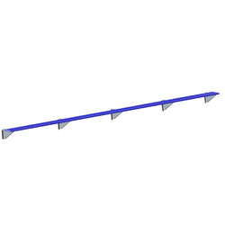 Jaypro Sports Outdoor Player Benches - Player Bench - Wall-Mounted - 27', Powder Coated (PBW-95PC)