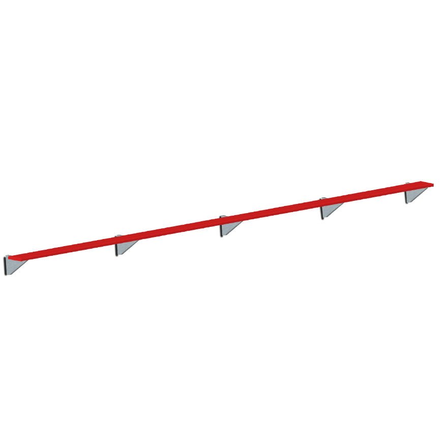Jaypro Sports Outdoor Player Benches - Player Bench - Wall - Mounted - 27', Powder Coated (PBW - 95PC) - SchoolOutlet
