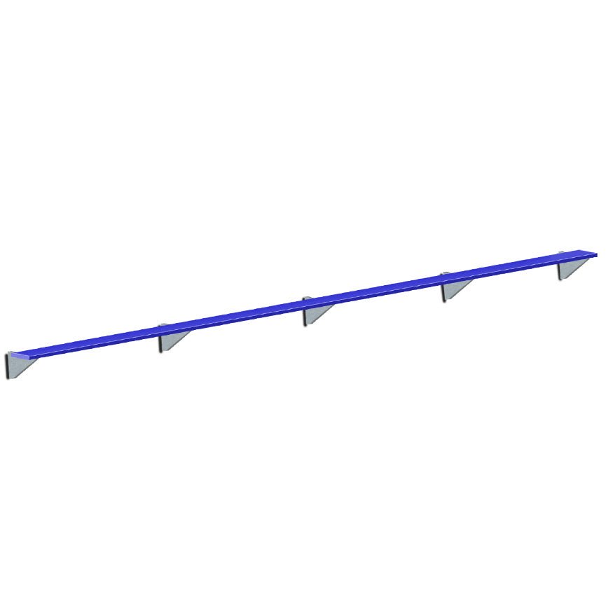 Jaypro Sports Outdoor Player Benches - Player Bench - Wall - Mounted - 27', Powder Coated (PBW - 95PC) - SchoolOutlet
