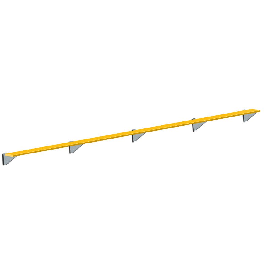 Jaypro Sports Outdoor Player Benches - Player Bench - Wall - Mounted - 27', Powder Coated (PBW - 95PC) - SchoolOutlet