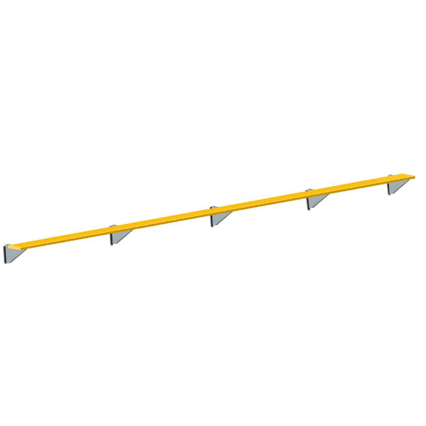 Jaypro Sports Outdoor Player Benches - Player Bench - Wall - Mounted - 27', Powder Coated (PBW - 95PC) - SchoolOutlet