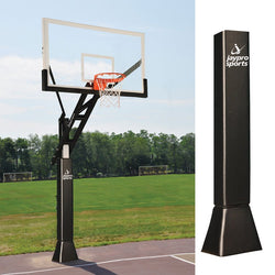 Jaypro Sports Safety Padding  - Outdoor Basketball Pole Replacement Padding - 5" x 5", Black w/Gusset (PP-55)