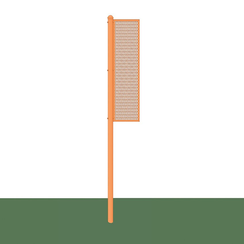 Jaypro Sports Foul Poles - Collegiate , 12' H - Softball - Semi Permanent - Set of 2 (SBCFP - 12 - XX) - SchoolOutlet