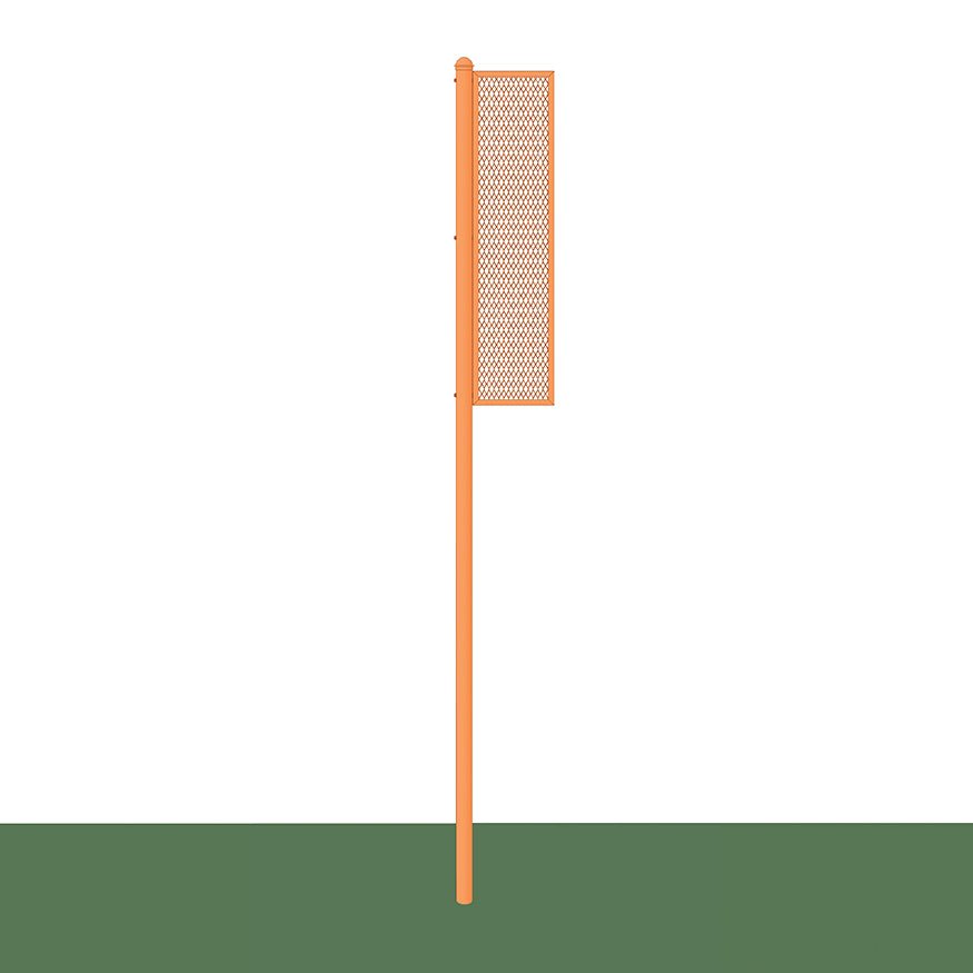 Jaypro Sports Foul Poles - Collegiate , 15' H - Softball - Semi Permanent - Set of 2 (SBCFP - 15 - XX) - SchoolOutlet