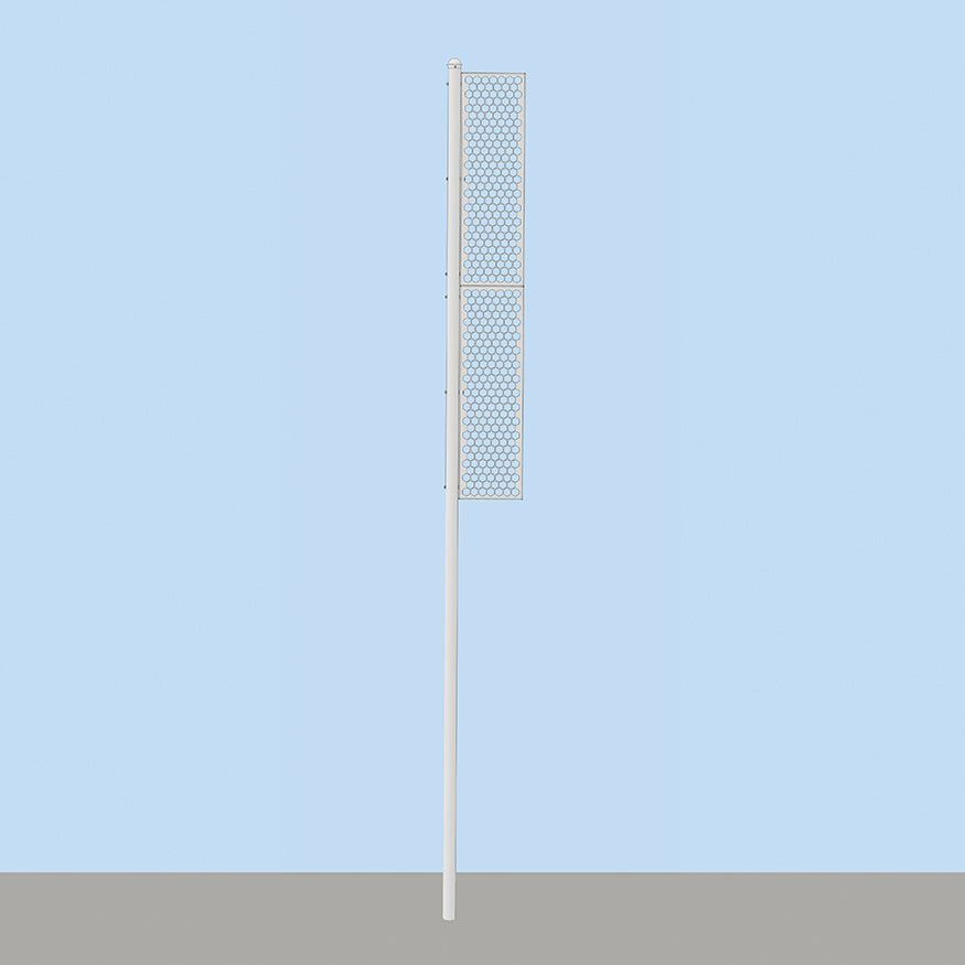 Jaypro Sports Foul Poles - Professional, 20' H - Softball - Surface Mount (SBFP - 200SM - XX) - SchoolOutlet