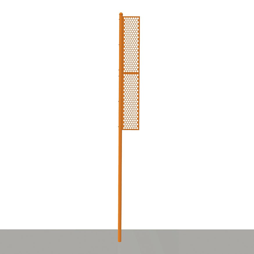 Jaypro Sports Foul Poles - Professional, 20' H - Softball - Surface Mount (SBFP - 200SM - XX) - SchoolOutlet