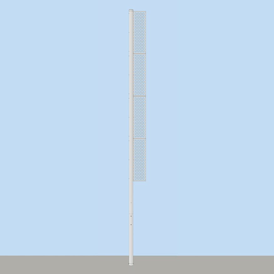 Jaypro Sports Foul Poles - Professional, 30' H - Softball - Surface Mount (SBFP - 30SM - XX) - SchoolOutlet