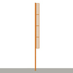 Jaypro Sports Foul Poles - Professional, 30' H - Softball - Surface Mount (SBFP - 30SM - XX) - SchoolOutlet