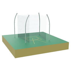 Jaypro Sports Track & Field - Shot Cage - 34.92 Degree Throwing Sector with Safety Nets (SC-25)