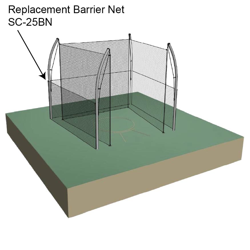 Jaypro Sports Track & Field - Shot Cage - 34.92 Degree Throwing Sector with Safety and Barrier Nets (SC - 25BN) - SchoolOutlet