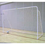 Jaypro Sports Soccer Goal - Portable - Steel Folding Soccer Goal - White - 7' H x 12' W x 4' D (SFG - 14HP) - SchoolOutlet