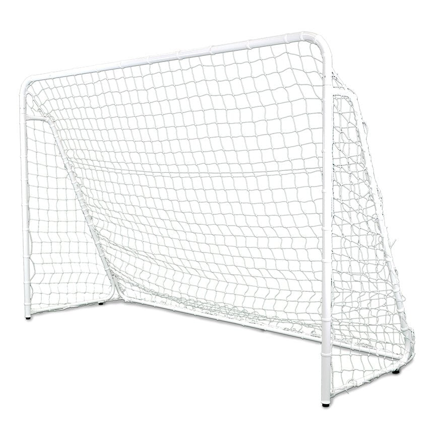 Jaypro Sports Soccer Goal - Portable - Steel Folding Soccer Goal - White - 7' H x 12' W x 4' D (SFG - 14HP) - SchoolOutlet