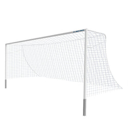 Jaypro Sports Soccer Goal- Classic Official Round Goal - Semi-Permanent with European Backstays - 8' H x 24' W x 4' B x 10' D - Set of-2 (SGP-440EB)
